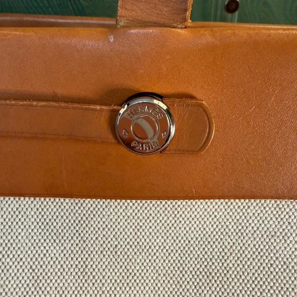 HERMES Cabas Toile H Tote Bag,  Square F (2002) - Picture 4 of 16